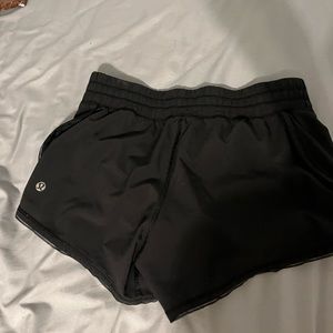 Lululemon black running shorts